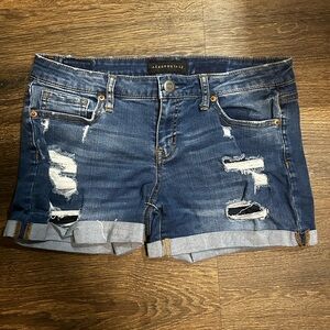 Distressed Denim shorts